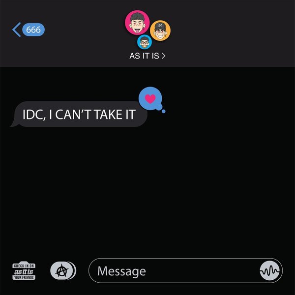 IDC, I CAN’T TAKE IT cover